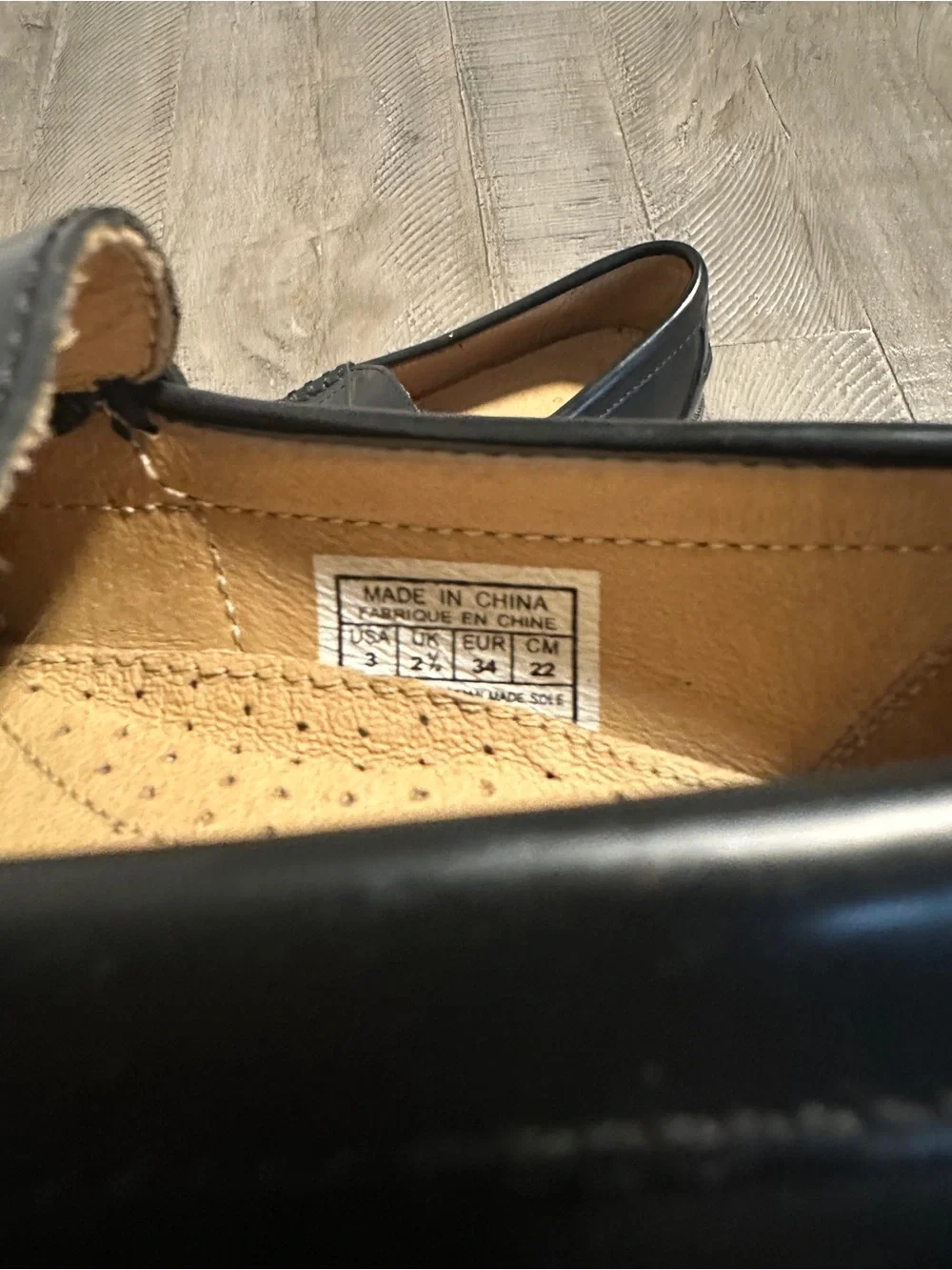 EUC Polo Ralph Lauren Boys Black Leather Penny Loafers Dress Shoes 3Y